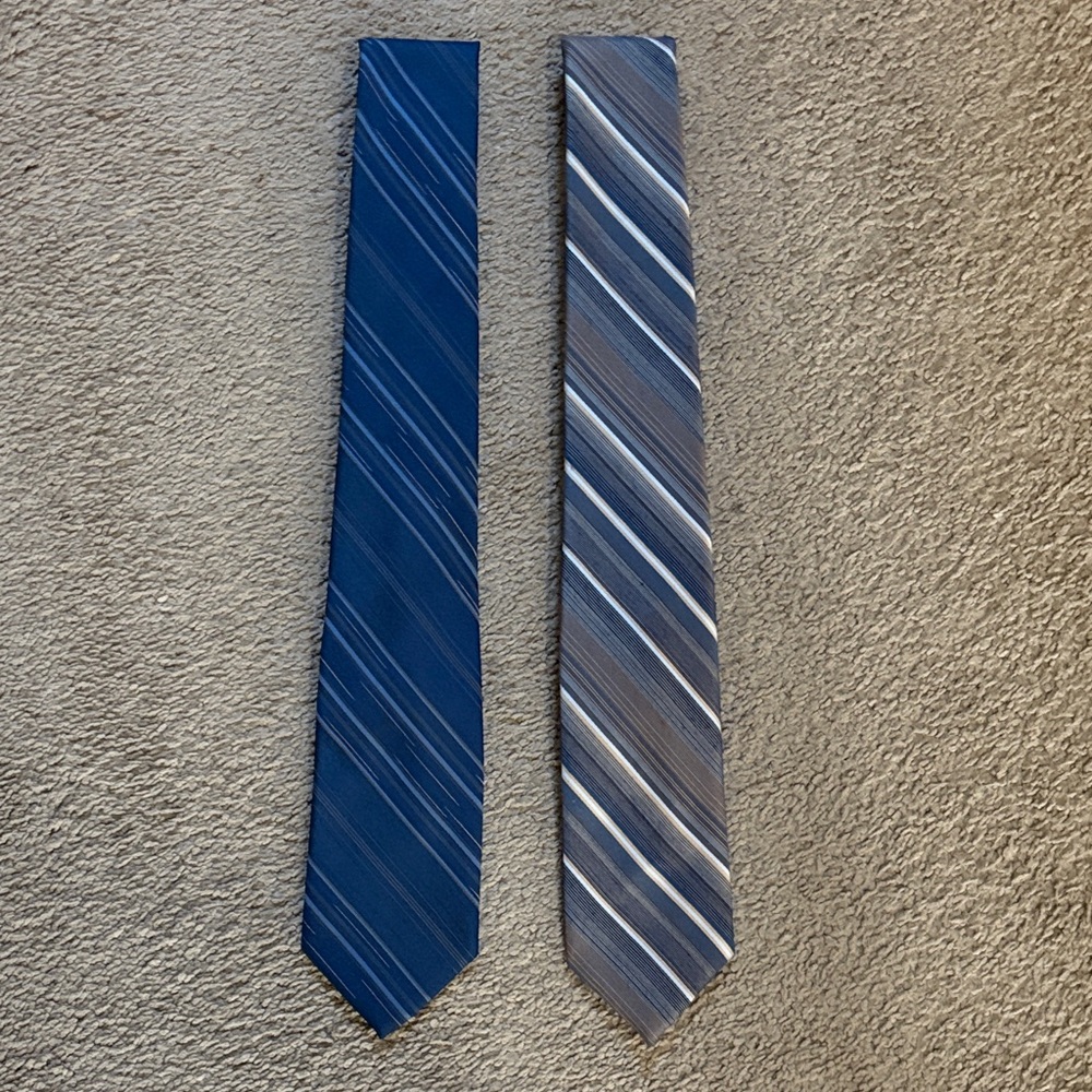 Wembley Blue and Austin Manor stripped neck- ties